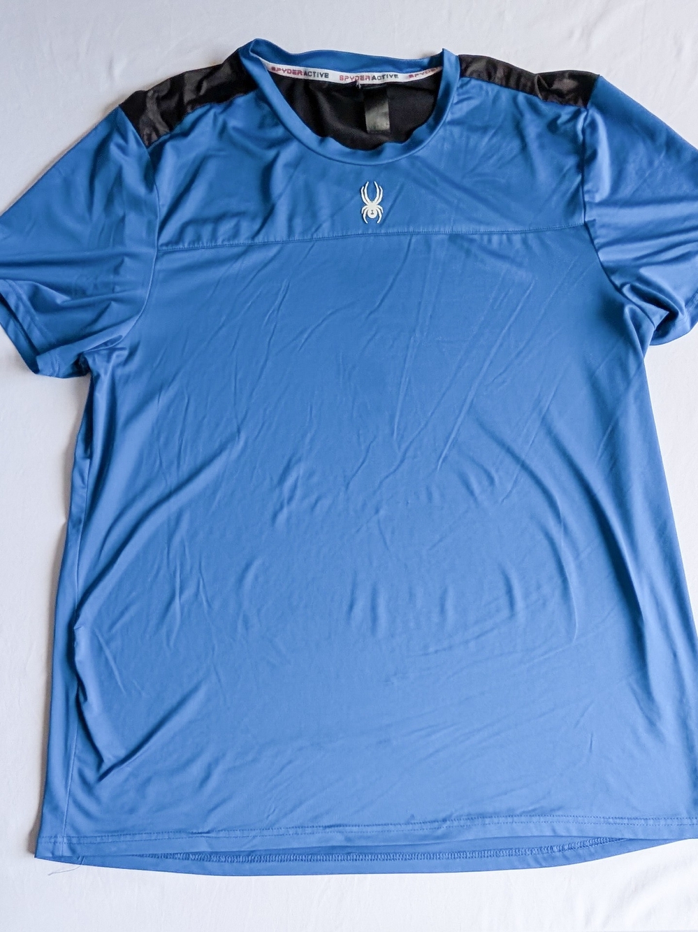 Spyder Blue Active Short Sleeve Activewear Lightweight Breathable Mens Size 2xl